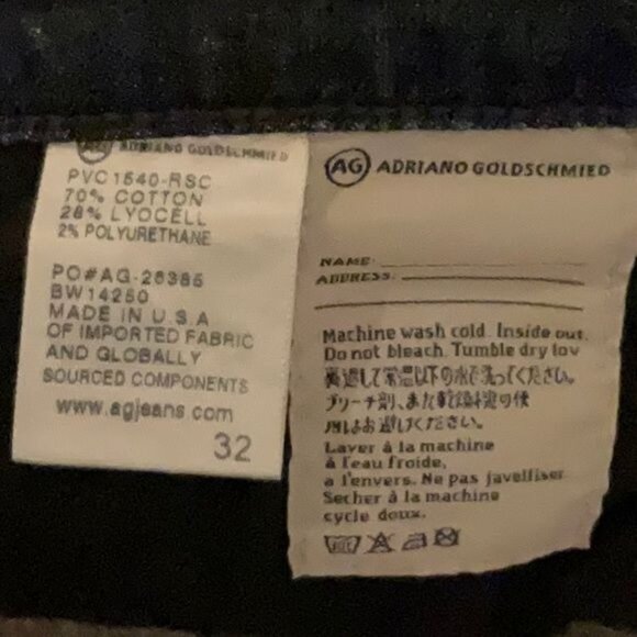 AG Stevie High-Cuff Jeans in Dark Blue Size 32 - Picture 4 of 4